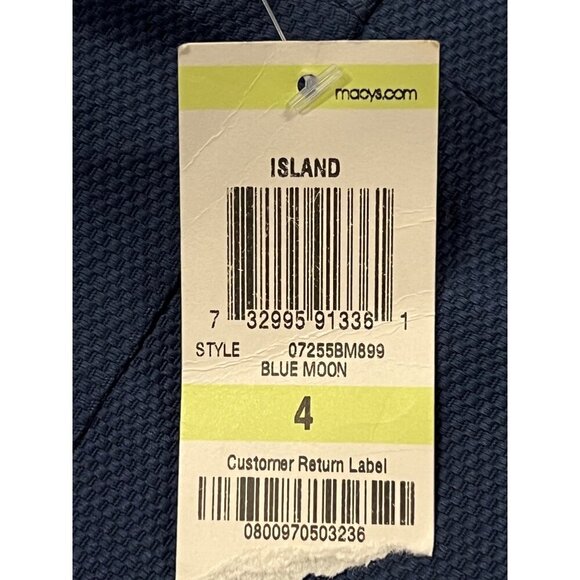 INC Blue Moon Embellished Neck Women Dress Size 4 Sheath Sleeveless Jewel New - Picture 6 of 8